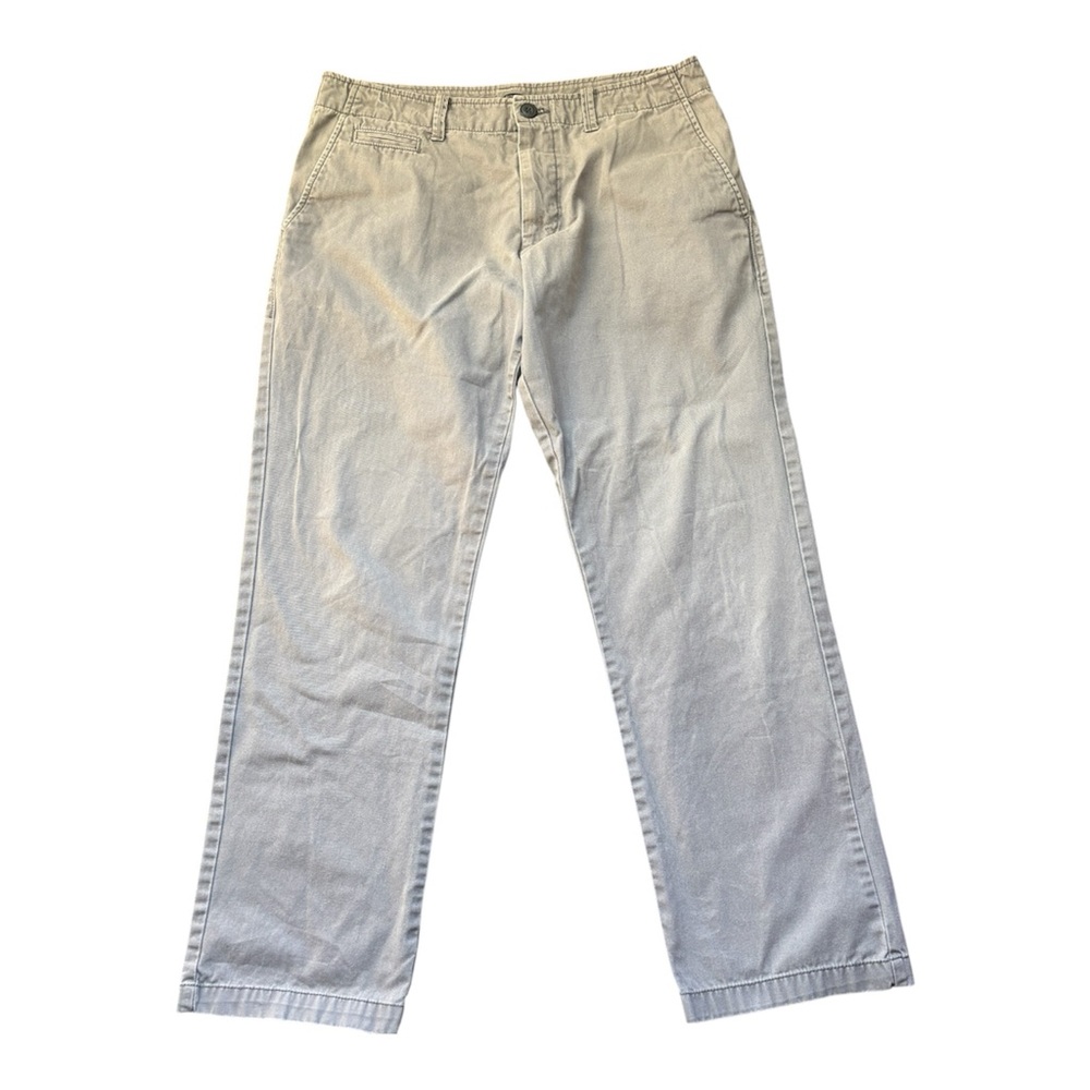 Old Navy Gray Chinos 32x30 Broken-In Straight Leg Faded Casual Work Pants